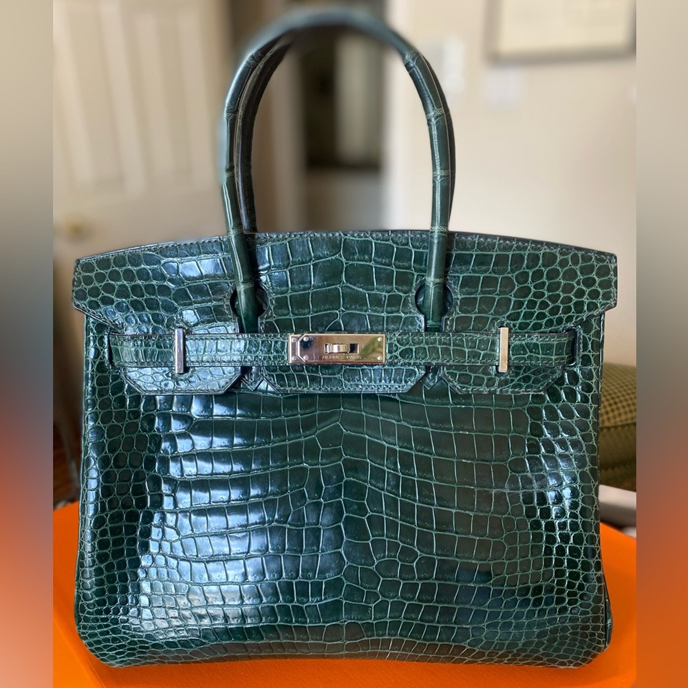 Hermes 30 Birkin in Green Crocodile